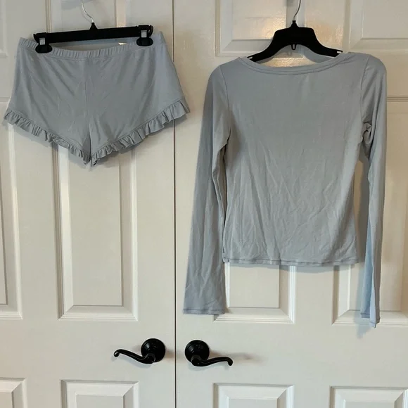 SKIMS Scoop Neck Sleep Set | Zen Blue | Size S - Picture 7 of 9